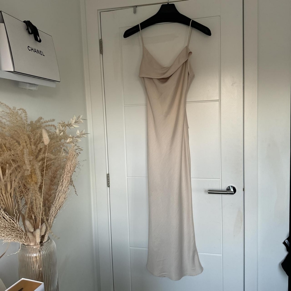 Elegant Cream Slip Dress